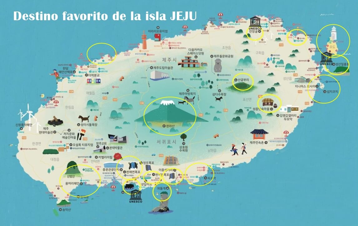 las informaciones de JEJU
Los destinos turisticos en la costa