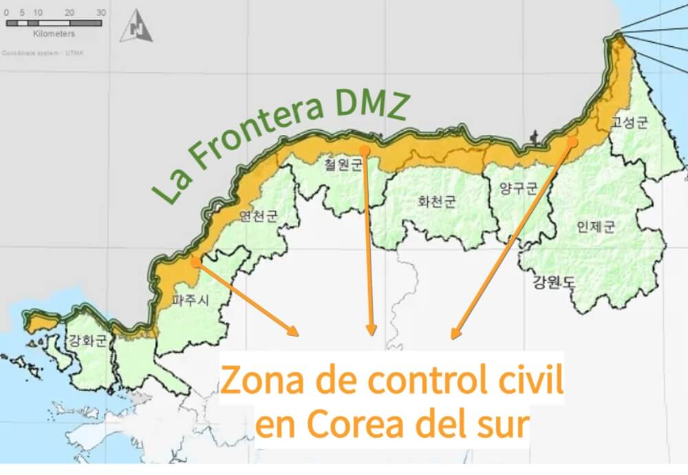 Vamos a entrar la zona de control civil en Corea del sur  con guía en español