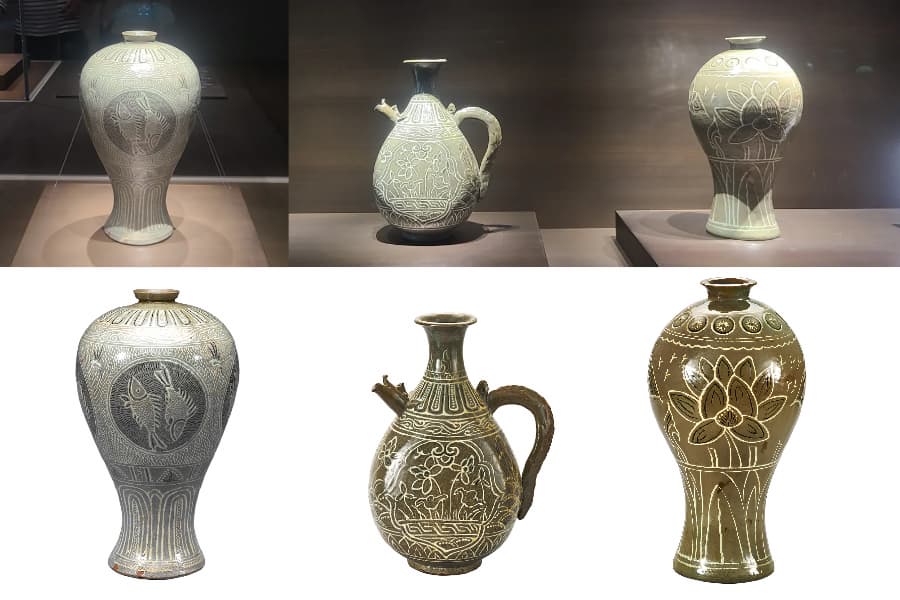 Buncheong al principio tiene deseño similar como porcelana Goryeo.