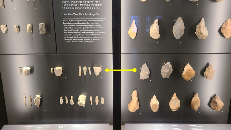 Se encontraron herramientas de piedra picada durante Paleolítico.