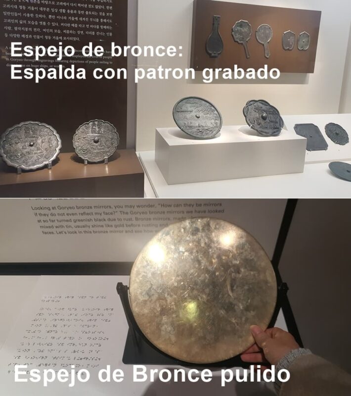 Espejo de bronce pulido.